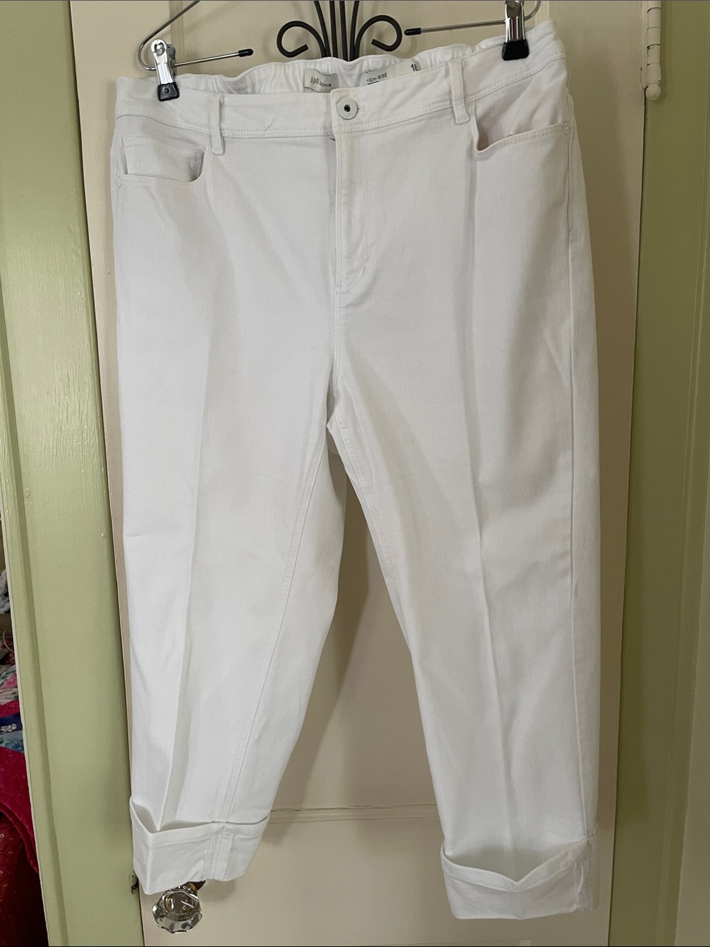J. Jill Summer White Cropped Ankle Jeans